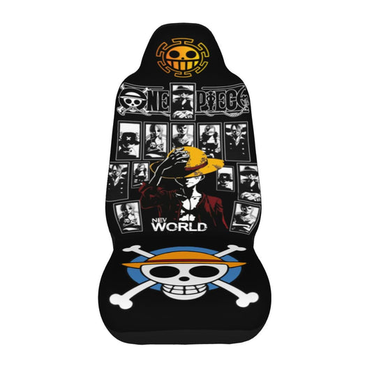 JuliaJOwens Anime Car Seat Cover Vehicle Seat Car Seat Protector Universal Type Car Cushion Cover Car Seat Cover Suitable for Most Cars Black