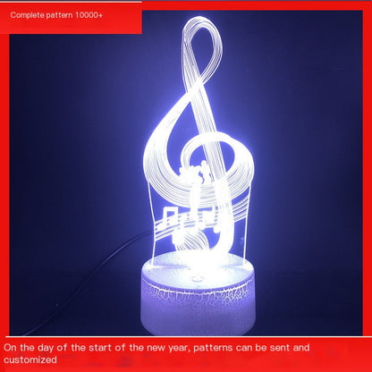 3D Guitar + other Musical instruments Model Night Light with USB and Battery