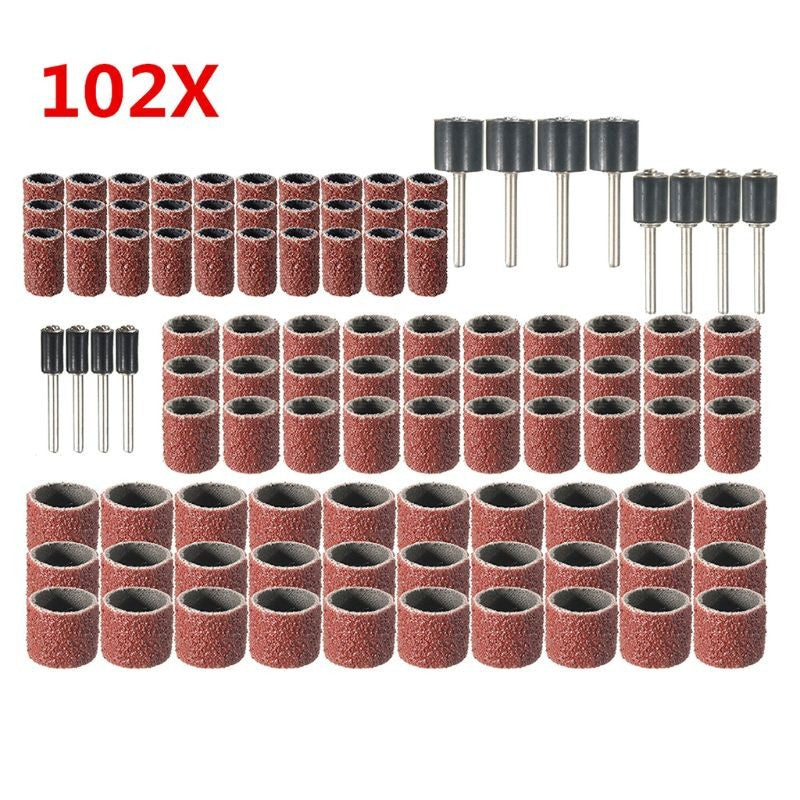 102PC Sanding Drum Accessory Kit for Electric Grinder