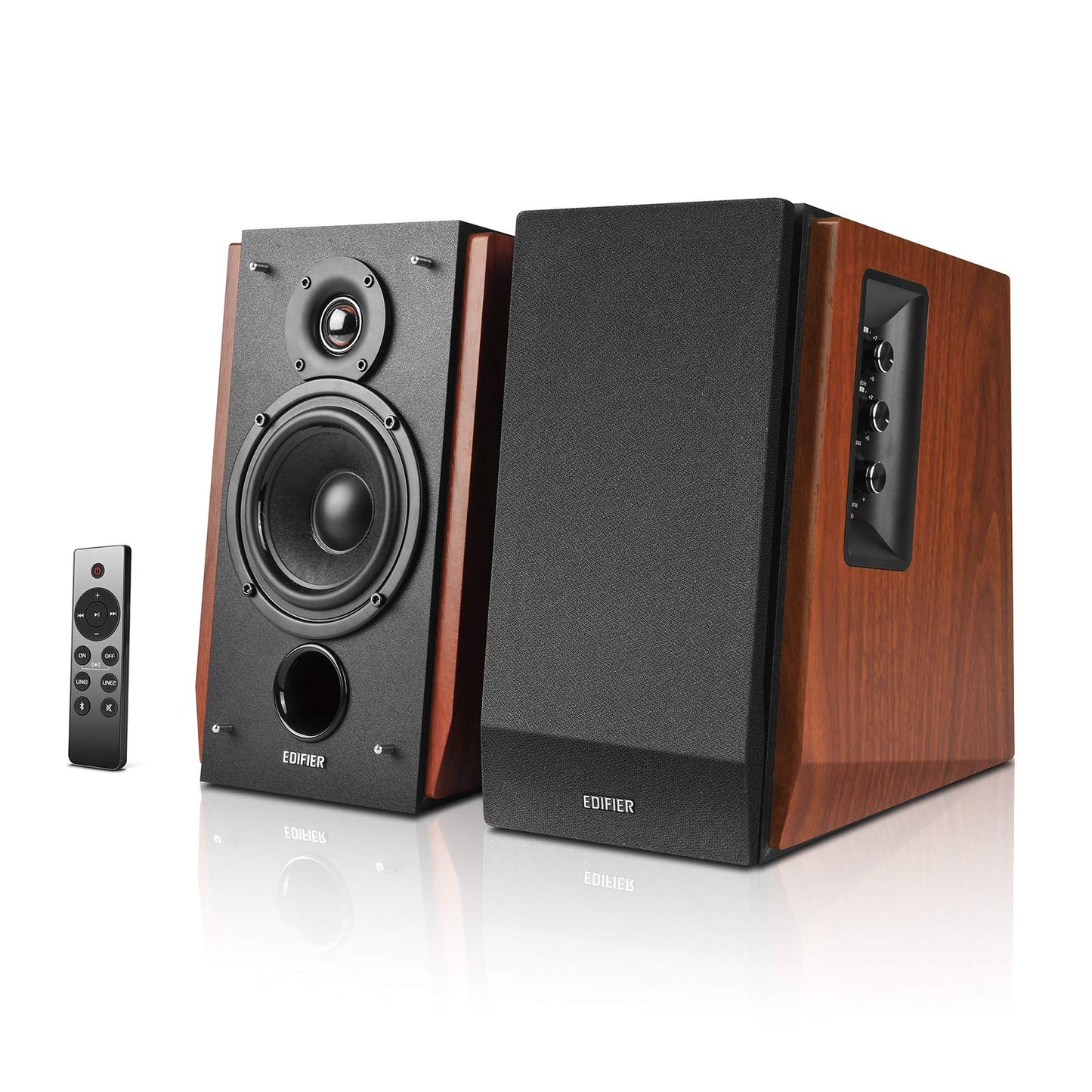 Edifier R1700BTs Active Bluetooth Bookshelf Speakers - 2.0 Wireless Near Field Studio Monitor Speaker - 66w RMS with Subwoofer Line Out - Wooden Enclosure