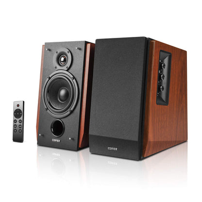 Edifier R1700BTs Active Bluetooth Bookshelf Speakers - 2.0 Wireless Near Field Studio Monitor Speaker - 66w RMS with Subwoofer Line Out - Wooden Enclosure