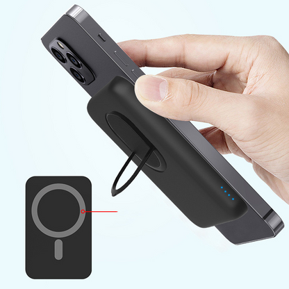 15W Wireless MAGNETIC Power Bank 5000MAH WITH BUILT IN CASE STAND