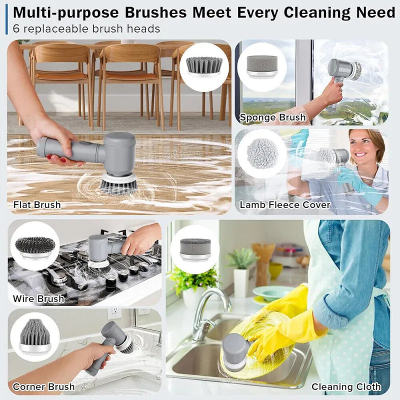 Rechargeable Electric Cordless Cleaning Brush car cleaning