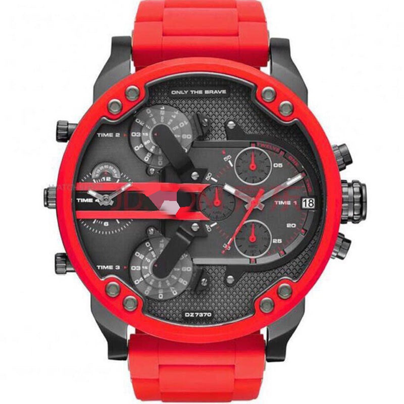 Multifunctional Silicone Stainless Steel Quartz Watch