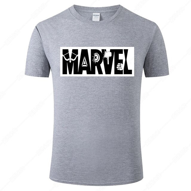 Marvel Printed Cotton Men's T-Shirt - Fashionable Street Style