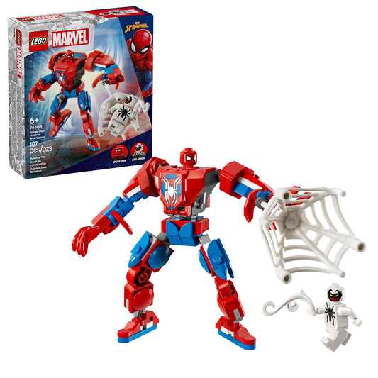 LEGO Marvel Spider-Man Mech vs. Anti-Venom Building Toy Set - Spider-Man Toy for Kids Boys and Girls Ages 6+ - Buildable Action Figure - Superhero Gift for Birthday - 76308