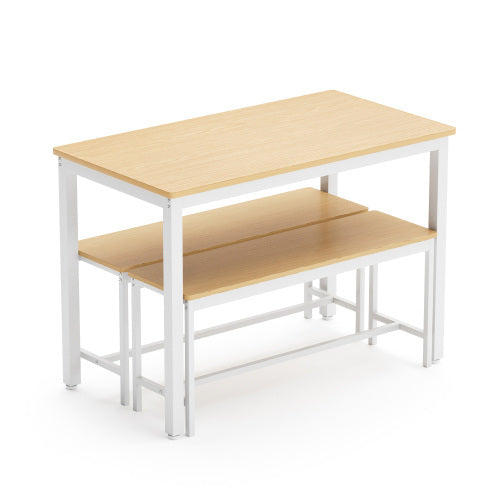 Dining Table Set, Kitchen Table Counter With Chairs 43.3"L x 23.6"W x 29.9"H