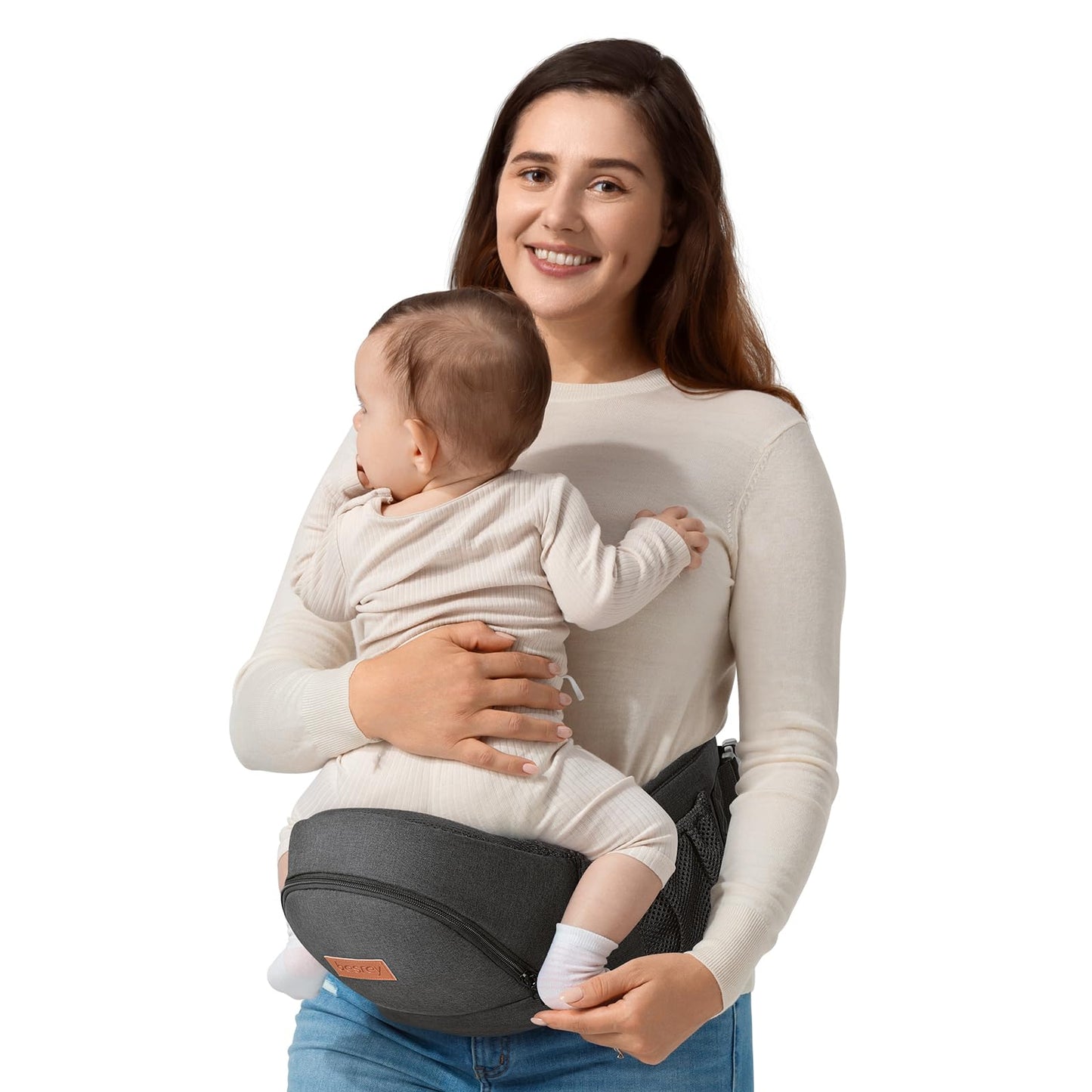Besrey Baby Hip Carrier Hip Baby Carrier Toddler Hip Carrier Fanny Pack Baby Carrier Hip Seat Side Baby Carrier for Toddler Up to 44lb Baby Holder Carrier Dad Infant Carrier Hipseat Black