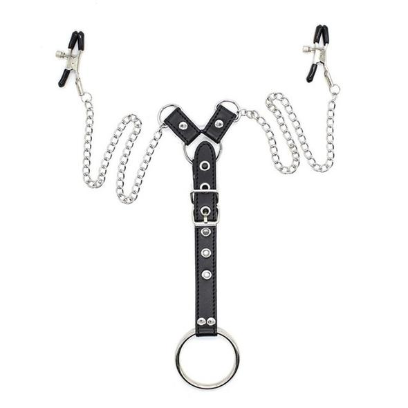 "Dual Nipple Clamps Adult Toy couple