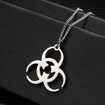 Biohazard Logo Necklace with Titanium Steel Pendant