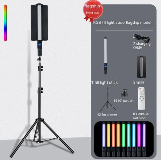 Handheld Portable Lighting for Photo Video Shooting Fill-in Light multi colors LED 1000 lumens with remote and stand