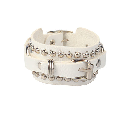 Rivet Leather Rock Couple Bracelet valentine birthday gift punk