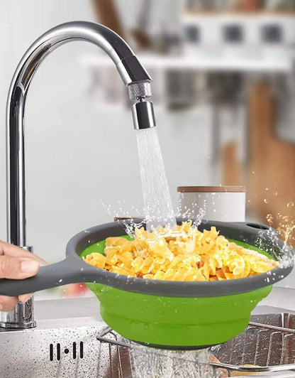 Foldable Silicone Colander with Handles - Kitchen Gadget