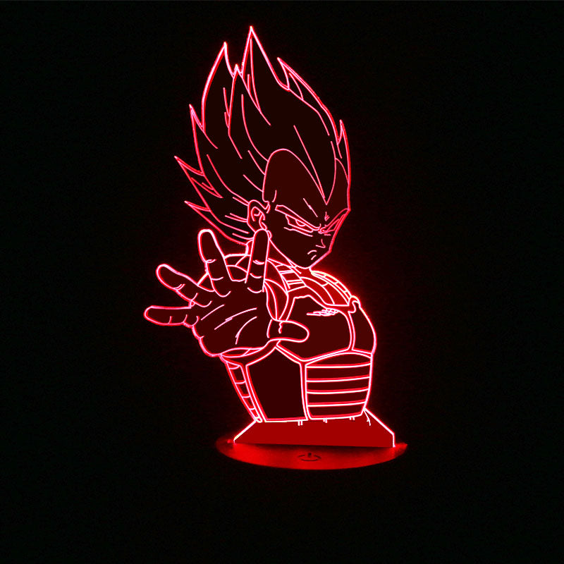 Vegeta 3D Dragon Ball Decor Light, LED Table Lamp
