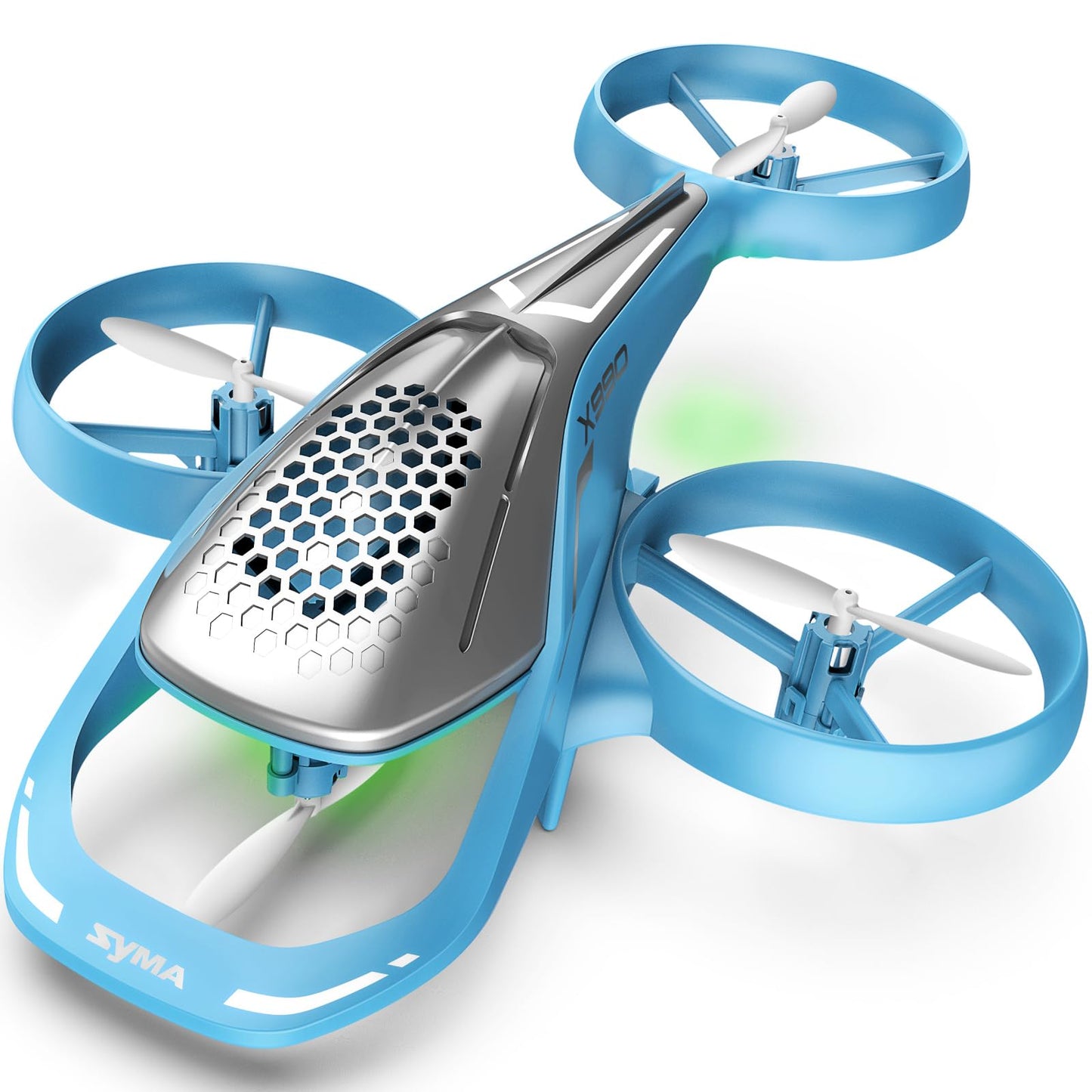 SYMA Remote Control Helicopter 2.4Ghz Aerobatic Drone with Altitude Hold One Key Take Off/Landing Headless Mode LED Lights Ideal Gift for Kids Bule