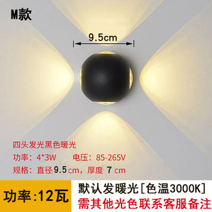 Outdoor Waterproof Double-Head Wall Light Fixture