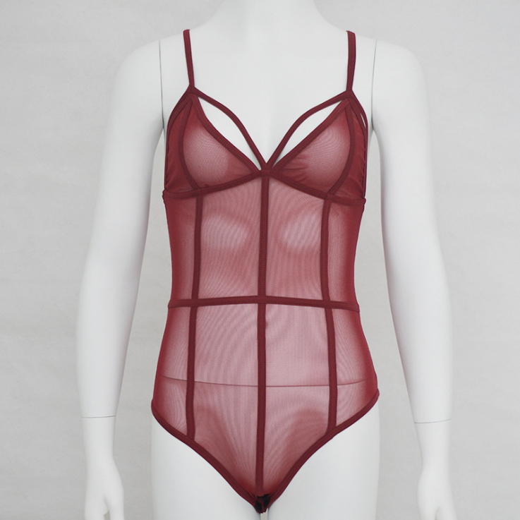 Sexy Mesh Bodysuit with Straps woman women date couple party night clubbing