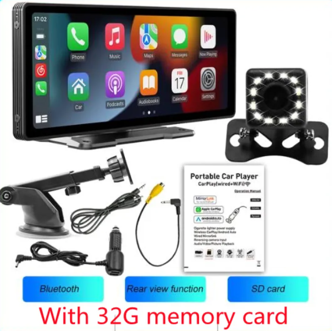 Portable Car MP5 Audio Video System USB GPS BLUETOOTH