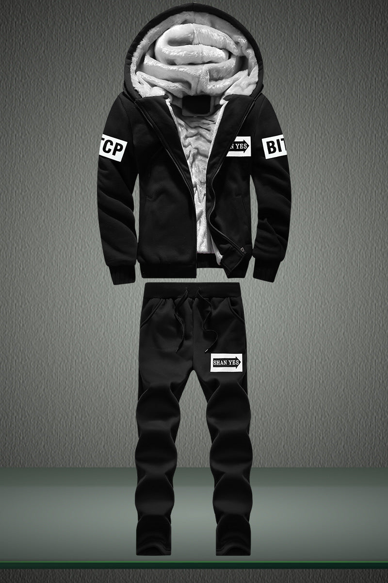 Youth and Adult Casual Hoodie Two-Piece Set