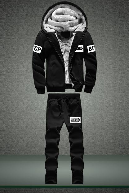 Youth and Adult Casual Hoodie Two-Piece Set