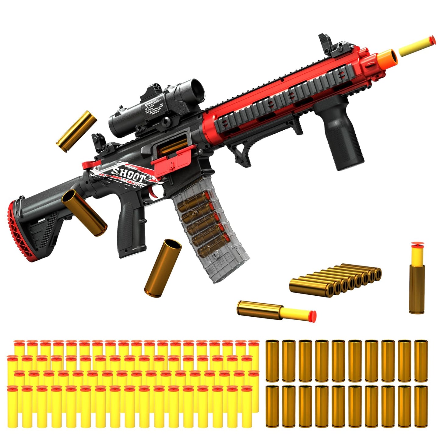 Electric Soft Bullet Toy Gun for Boys Auto-Manual Shell Ejecting Toy Foam Blasters & Guns with 80 Soft Darts Shooting Games Educational Toys for 6 81214+ Kids for Kids