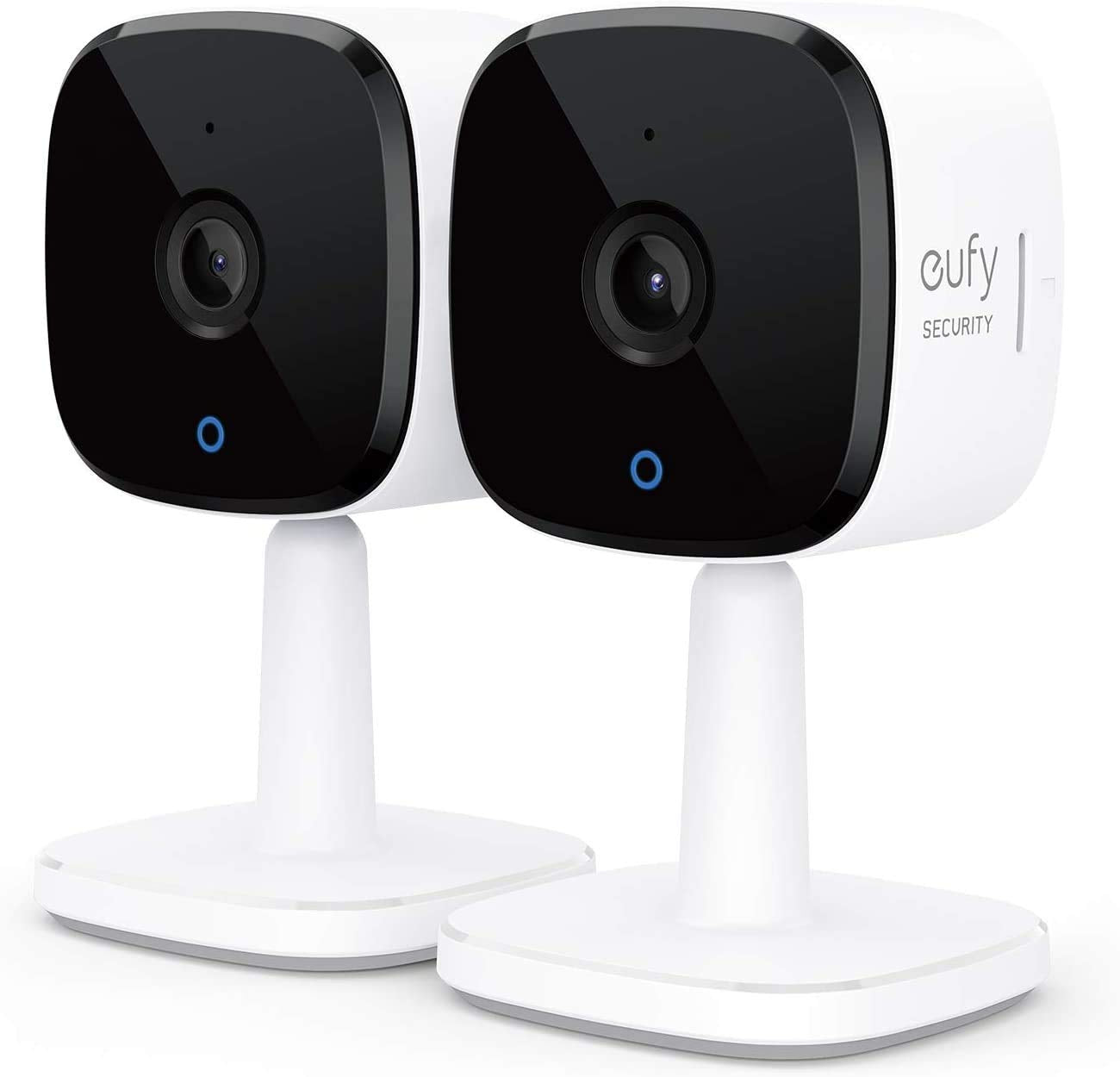 eufy Security 2K Indoor Cam 2-Cam Kit Plug-in Security Indoor Camera with Wi-Fi IP Camera Human and Pet AI Works with Voice Assistants Two-Way Audio HomeBase Not Required. (Renewed)