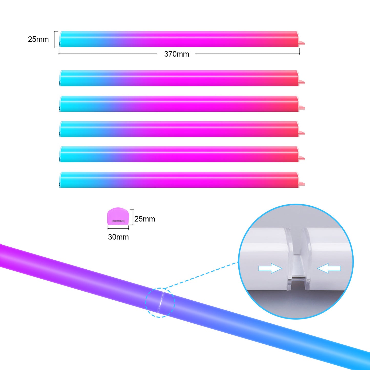 Smart LED Wall Light with WiFi and Music Sync