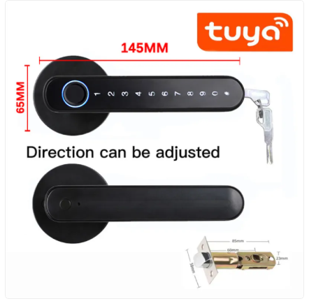 Smart Bluetooth Fingerprint Lock with key works with google home