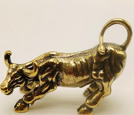 Brass Retro vintage Mini Bull Figurine (One Piece)