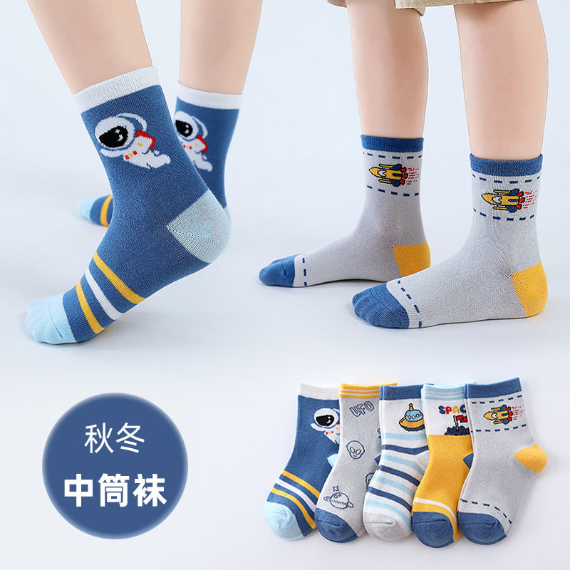 Boys boy Cotton Cartoon Socks - Transformers & Ultraman