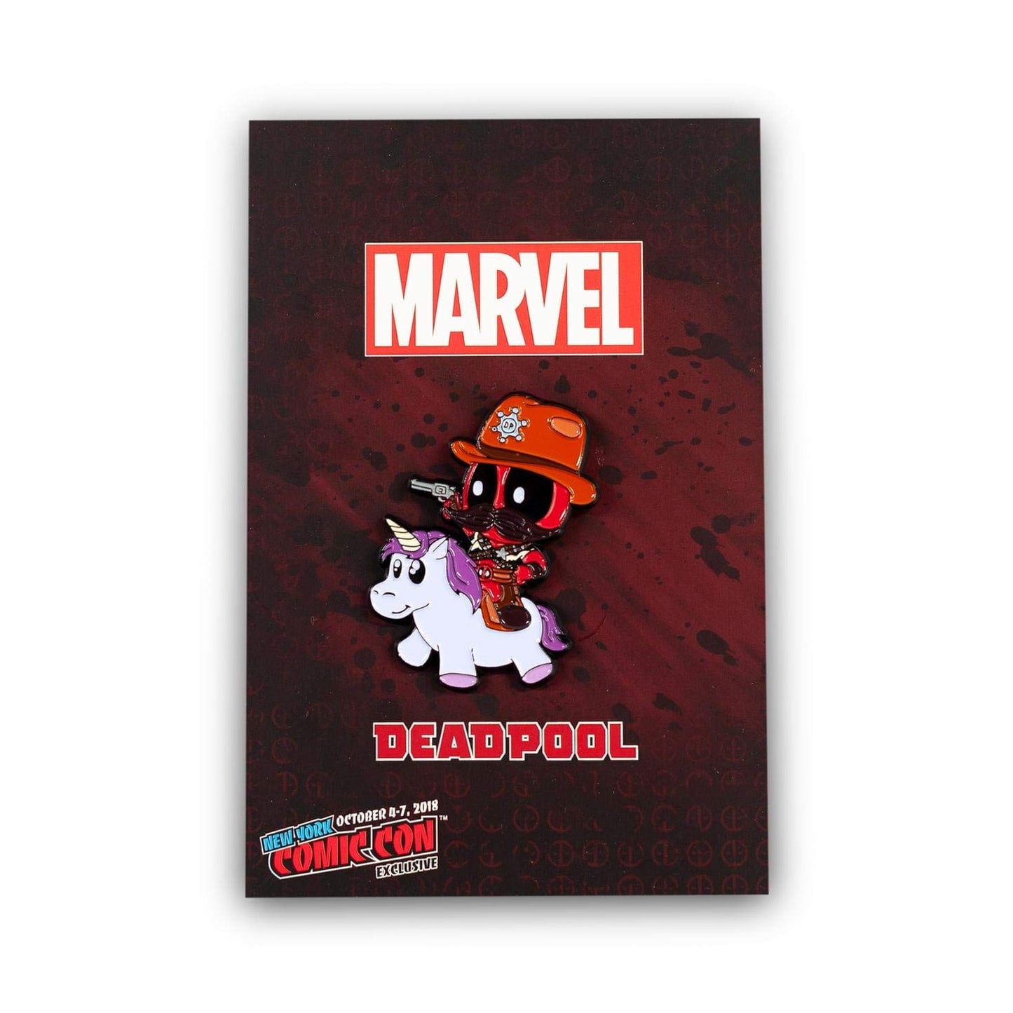 Marvel Deadpool Exclusive Enamel Collector Pin | Official Sheriff Deadpool Riding A Unicorn Collector Pin