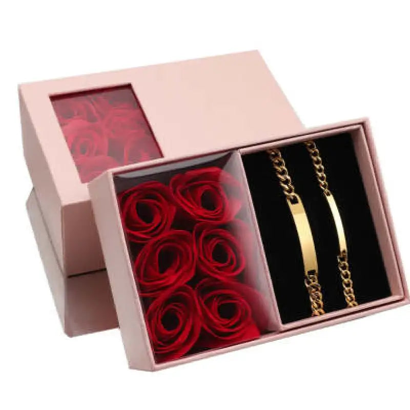 Stainless Steel Couple Cuban Bracelet valentine couple birthday gift