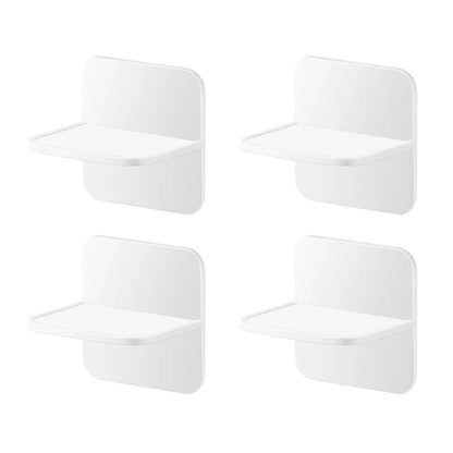 EYAKEG 4 Packs Adhesive Furniture Anchors No Drill Anti Tip Furniture Wall Anchors for Baby Proofing Secure Bookshelf Dresser Shelf Cabinet to Wall for Child Safety - Removable No Screw White