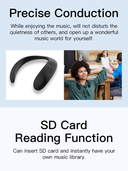Smart Bluetooth Neckband Speaker SD card RADIO supported