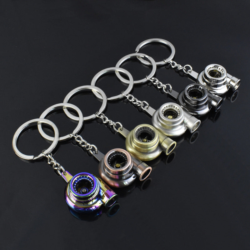 Metal Turbo turbocharger Engine Keychain Accessory