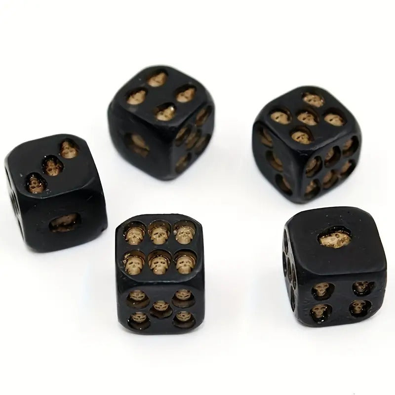 5pcs Set Unique Balanced Skull Dice for Events