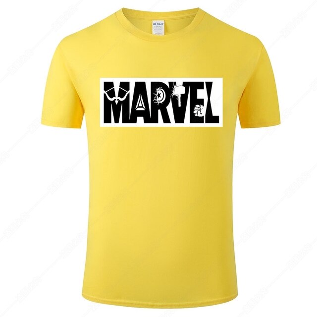 Marvel Printed Cotton Men's T-Shirt - Fashionable Street Style