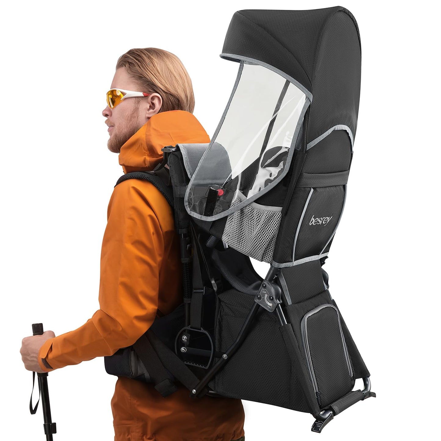 Besrey Baby Backpack Carrier for Hiking Toddler Backpack Carrier Child Carrier Black