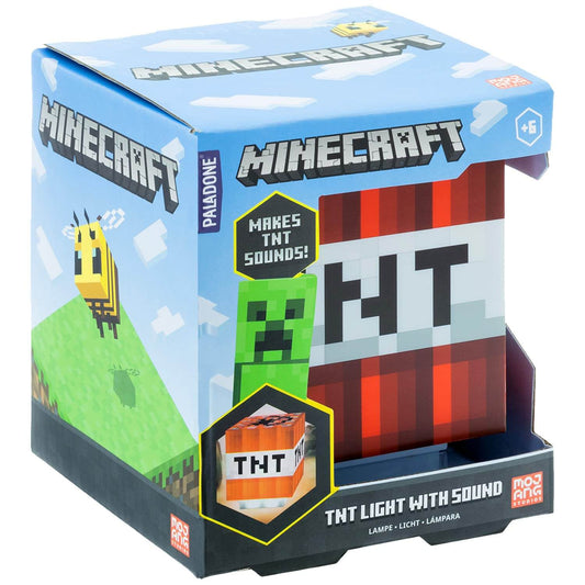 Minecraft TNT light with sound, a fun Minecraft toy for kids, perfect night light for Minecraft room decor.