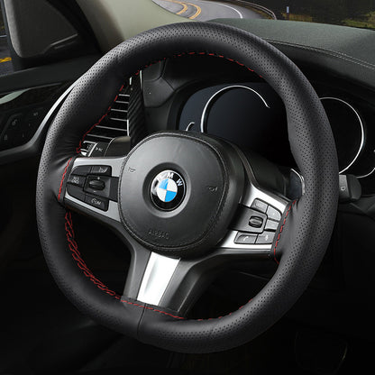 Audocvers Anti-Slip Leather Steering Wheel Cover 38cm