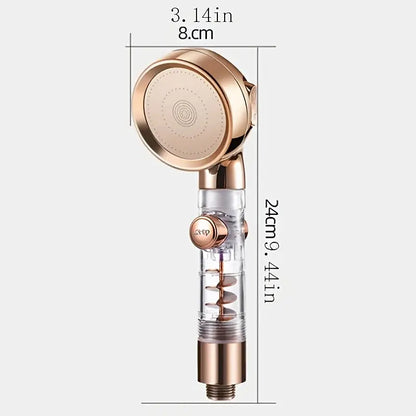 Three Speed Turbo Rod Pressurized Shower Head