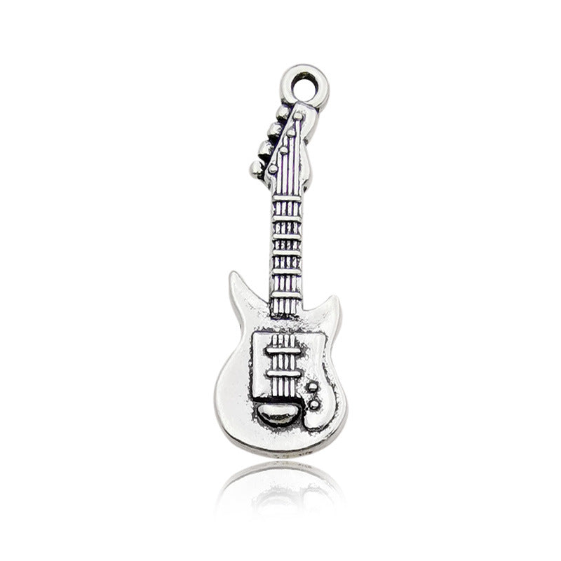 Cute DIY Music Series Violin Guitar Note keychain pendant necklace