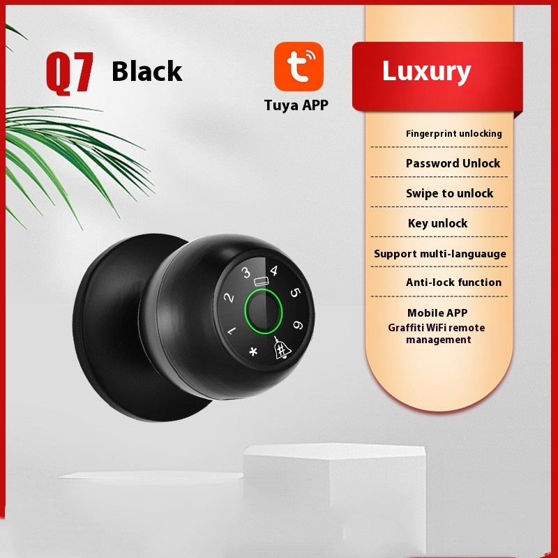 Home door Smart Lock hardware secure access supports up to 100 fingerprints passwords cards