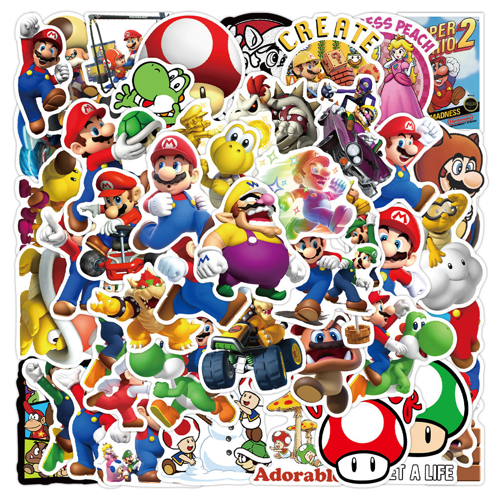 Super Mario Waterproof Stickers for Suitcase & Skateboard