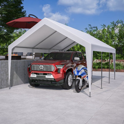 13x20 Heavy Duty Steel Carport Storage Canopy Garage Tent with Removable Side Walls