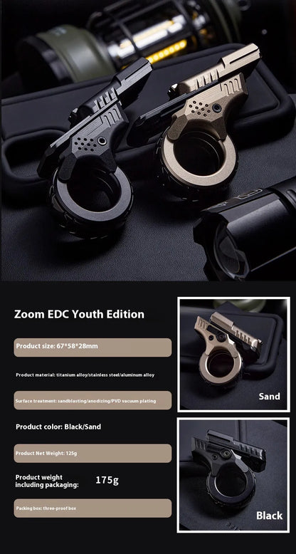 Titanium Alloy Fidget Gun shape Spinner CRAFT