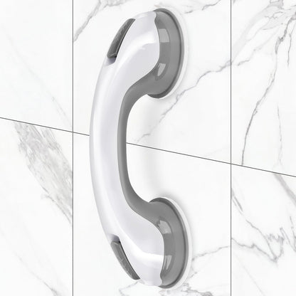 Shower Handle 1 Pack Grab Bars for Bathtubs & Showers 12 inch Grab Bars for Bathroom with Strong Hold Suction Cup Balance Bar Safety Hand Rail for Injury Senior Elderly Grey