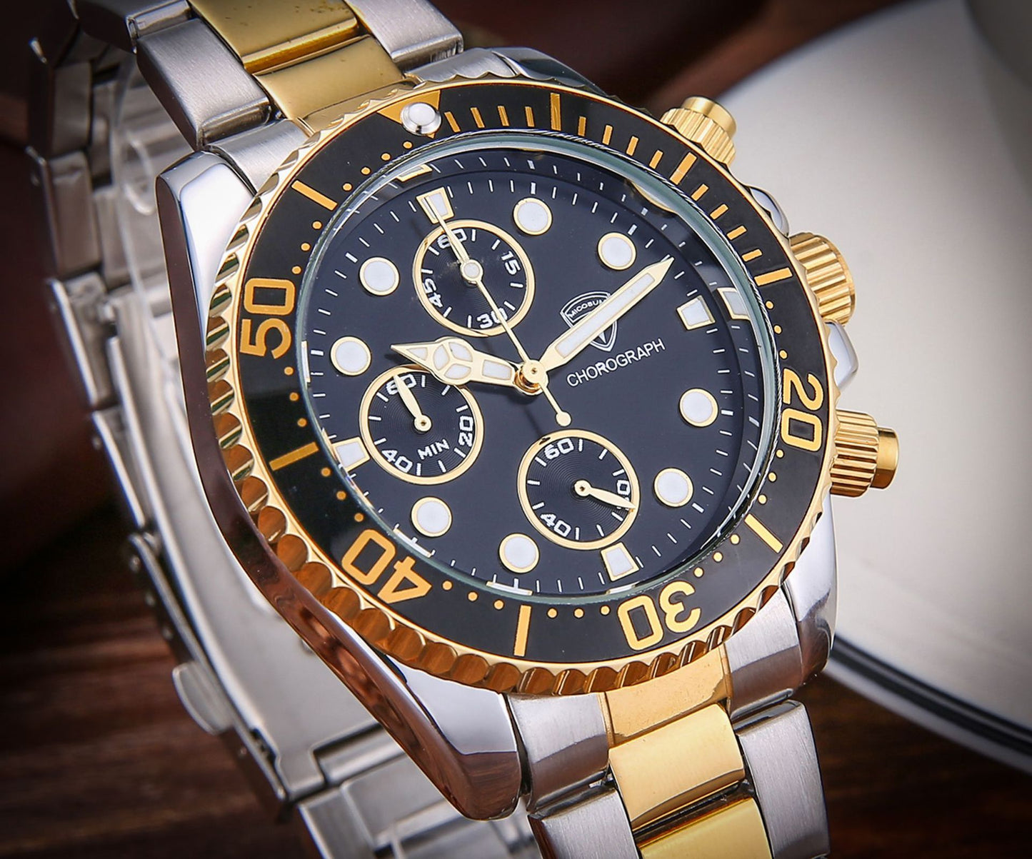 Men's Multifunctional 3-Eye Water Ghost Watch by MICOSUM