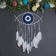 Handmade Dream Catcher with Evil Eye Feather Home Decor