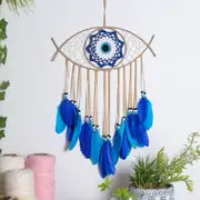 Handmade Dream Catcher with Evil Eye Feather Home Decor
